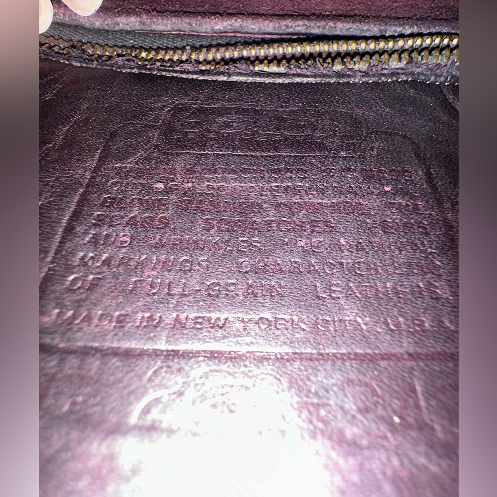 Vintage Coach Dinky in Burgundy! Made in NYC! - Picture 8 of 9